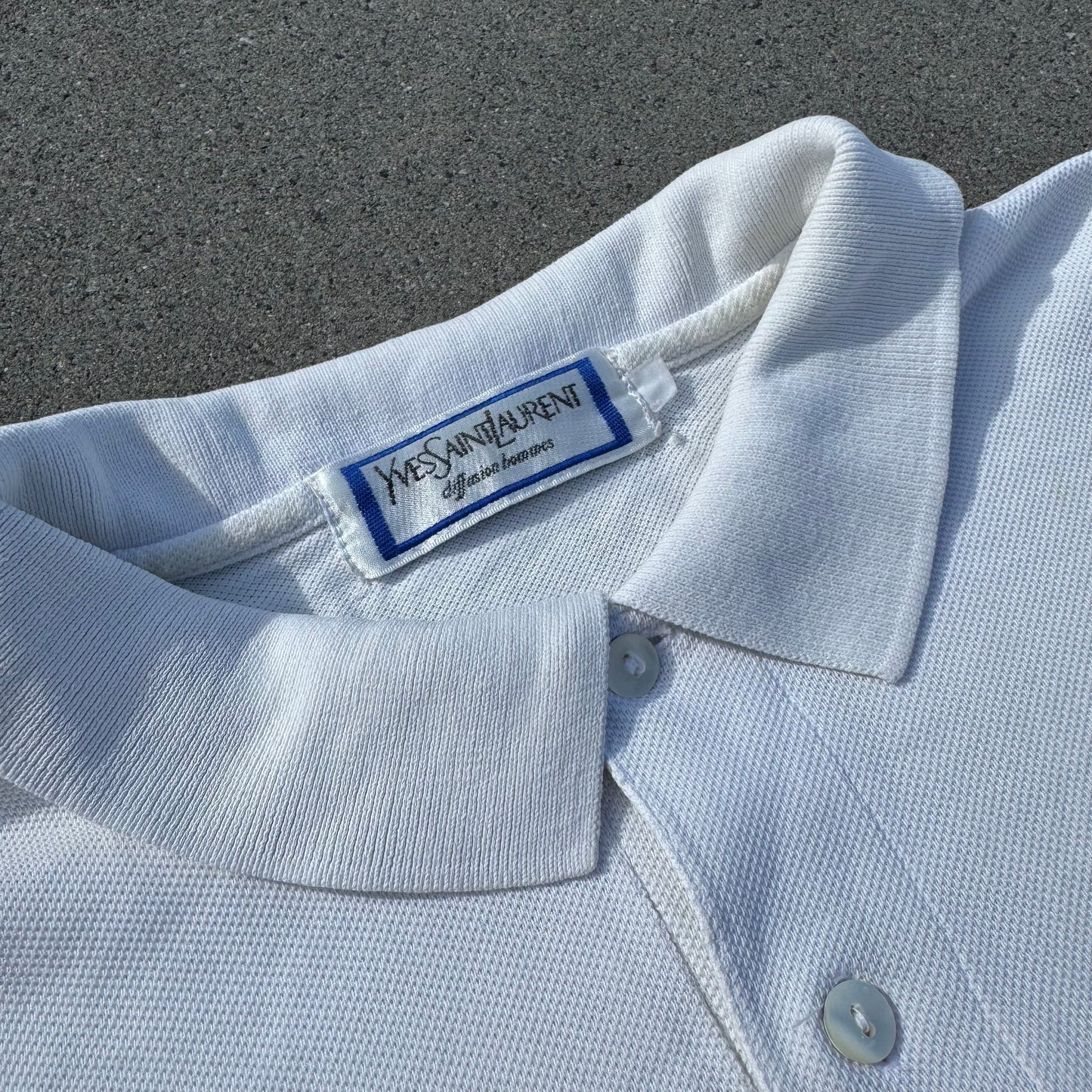 Yves Saint Laurent vintage white poloshirt