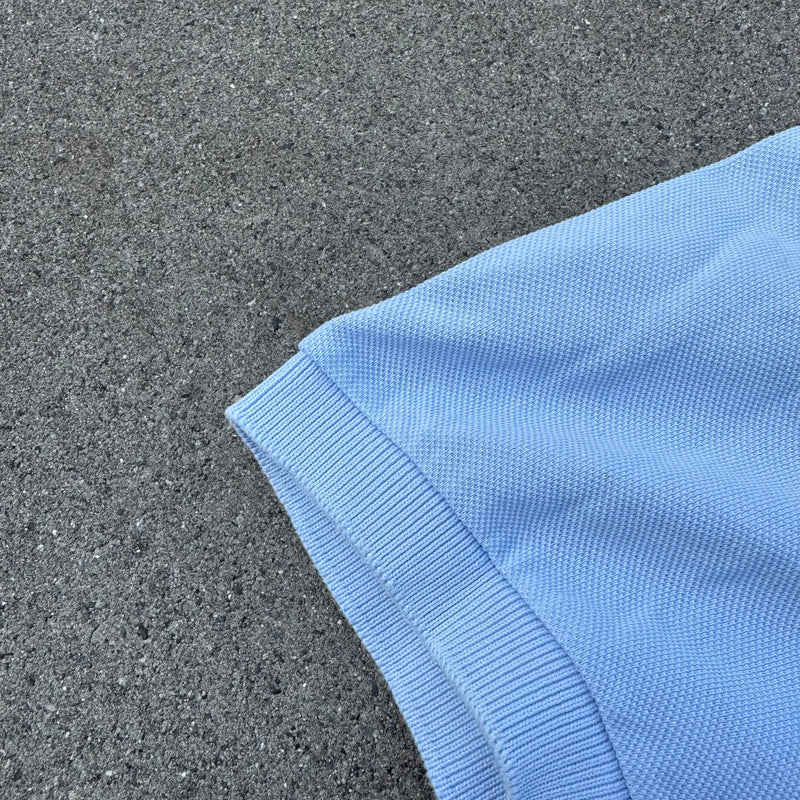 Detailansicht: Sourced limited accessories and clothes Burberry London skyblue vintage poloshirt – Logo, Nähte oder Material