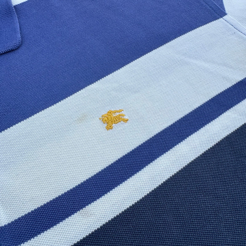Detailansicht: Sourced limited accessories and clothes Burberry London striped vintage poloshirt – Logo, Nähte oder Material