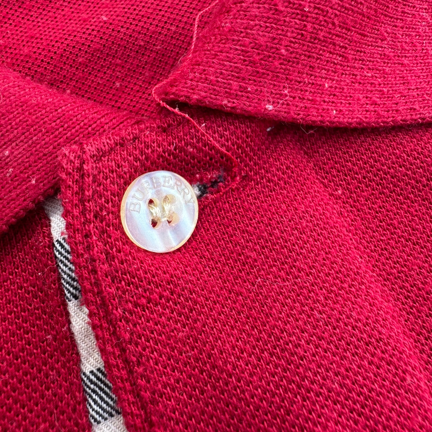 Burberry London red poloshirt
