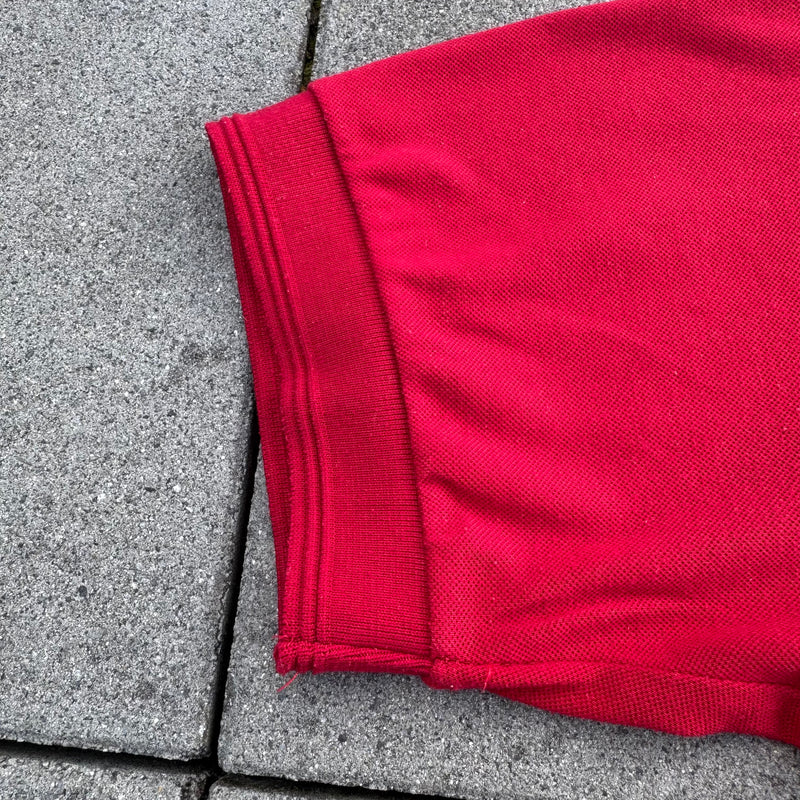 Detailansicht: Sourced limited accessories and clothes Burberry London red poloshirt – Logo, Nähte oder Material