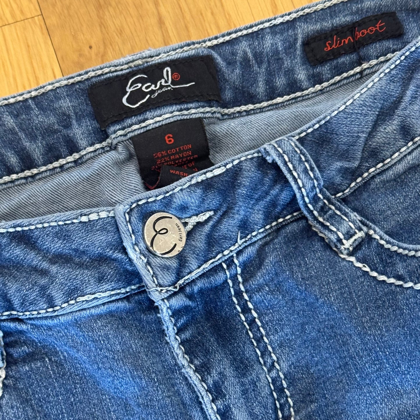 Earl y2k wide leg rhinestones jeans