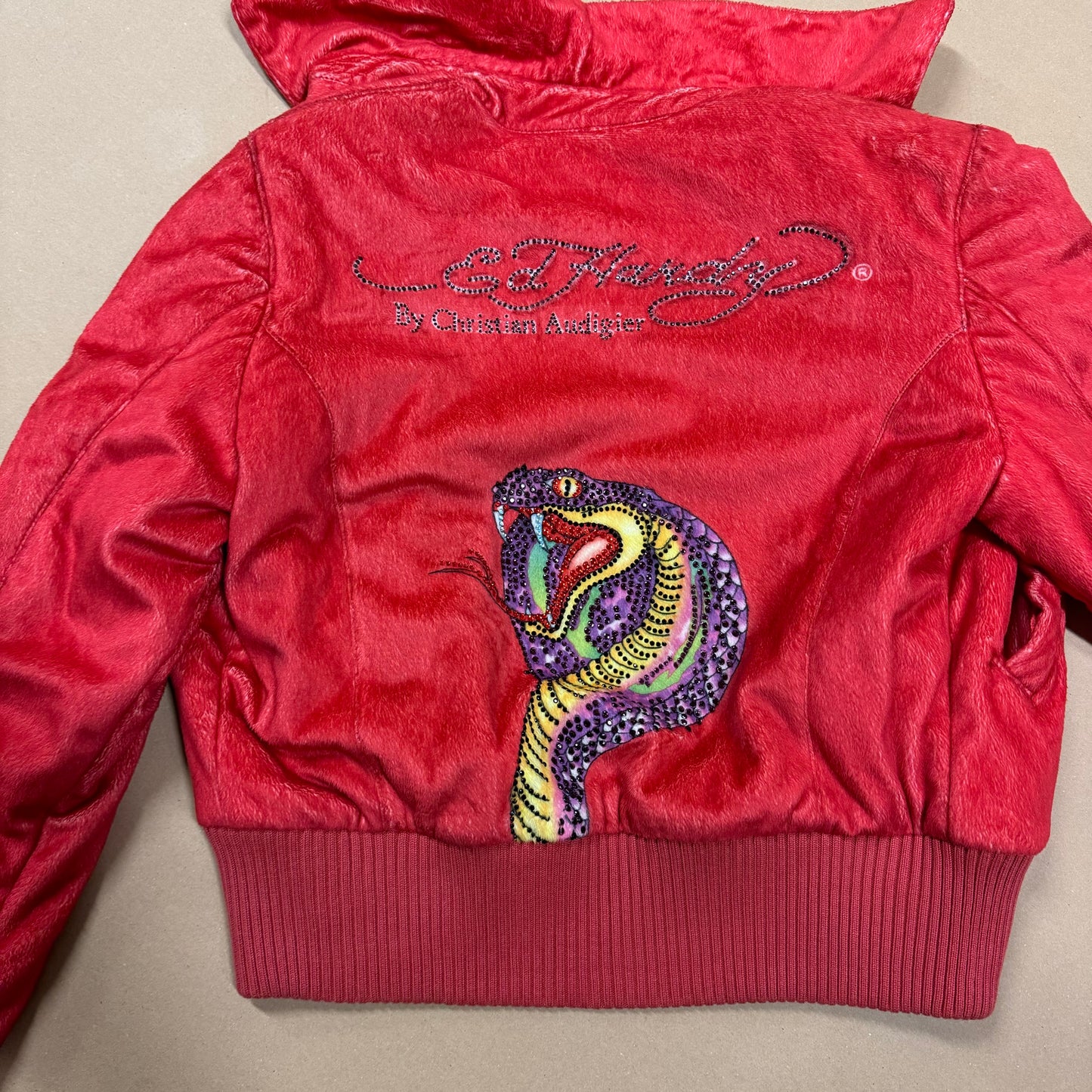 Ed Hardy fluffy Bomberjacket