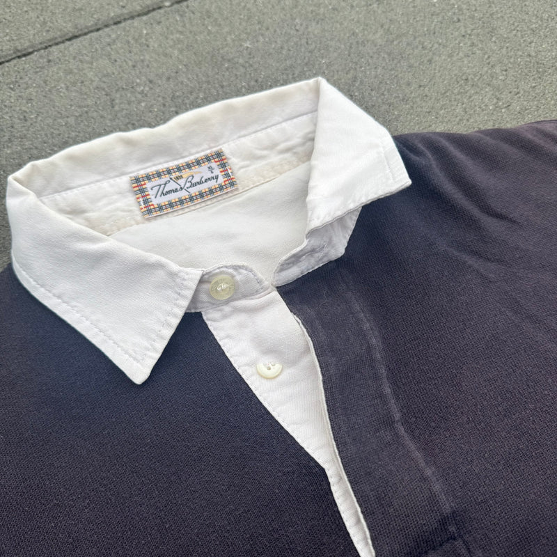 Detailansicht: Sourced limited accessories and clothes Rare vintage Thomas Burberry poloshirt – Logo, Nähte oder Material