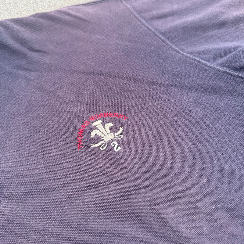 Detailansicht: Sourced limited accessories and clothes Rare vintage Thomas Burberry poloshirt – Logo, Nähte oder Material