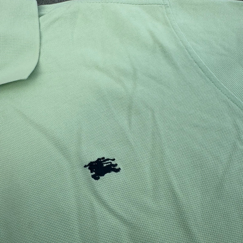 Detailansicht: Sourced limited accessories and clothes Burberry London mint-green poloshirt – Logo, Nähte oder Material
