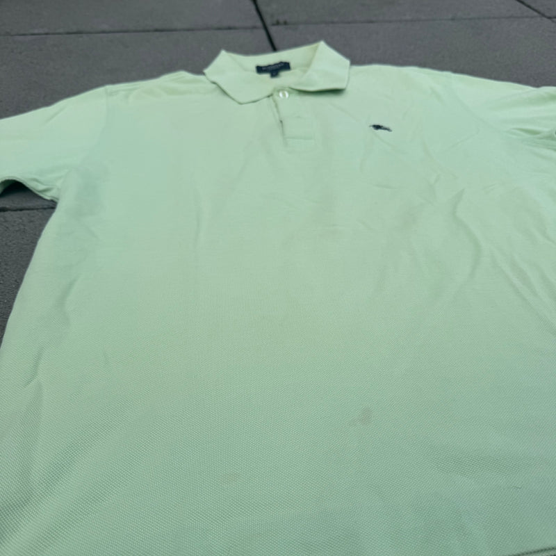 Detailansicht: Sourced limited accessories and clothes Burberry London mint-green poloshirt – Logo, Nähte oder Material