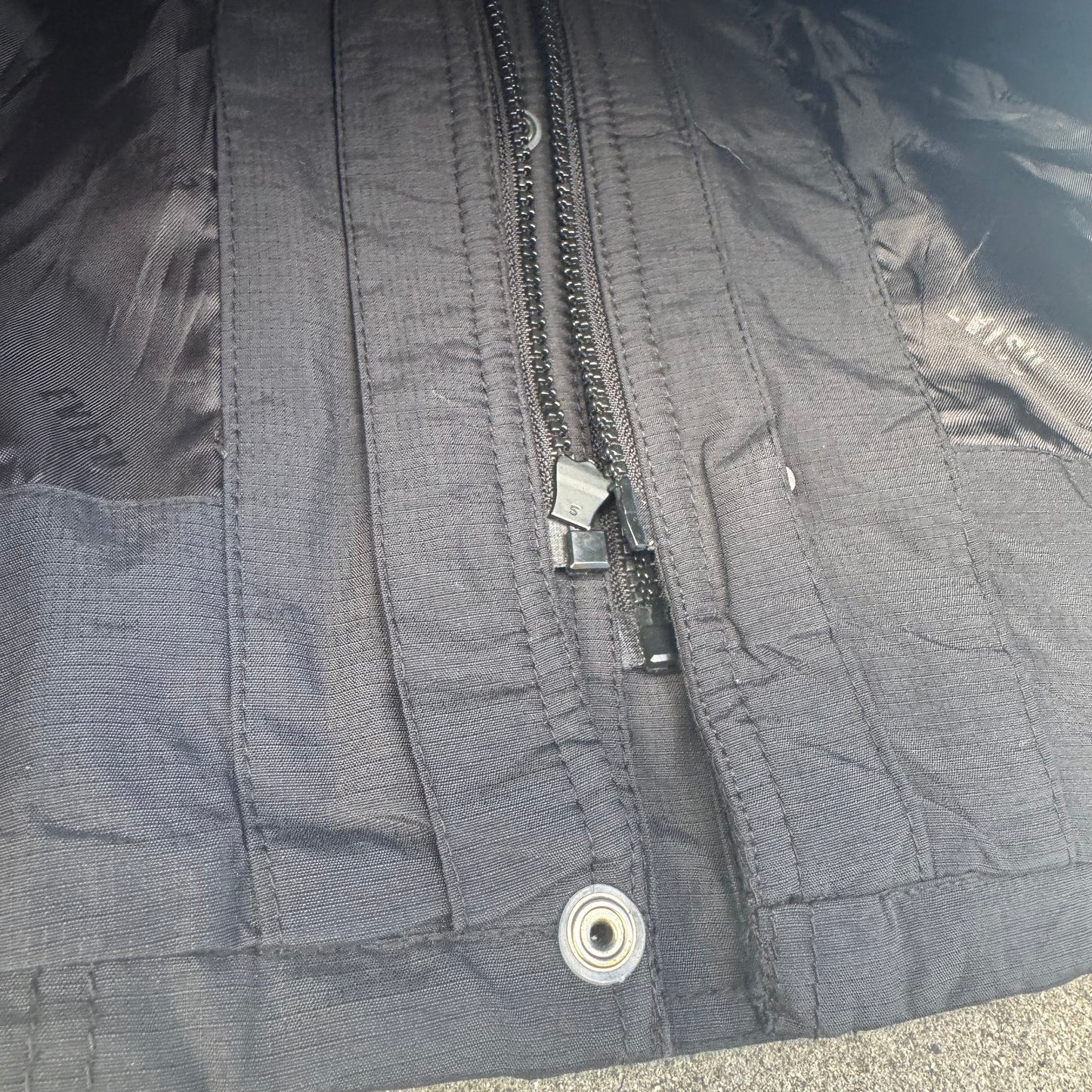 Evisu black vintage rainjacket