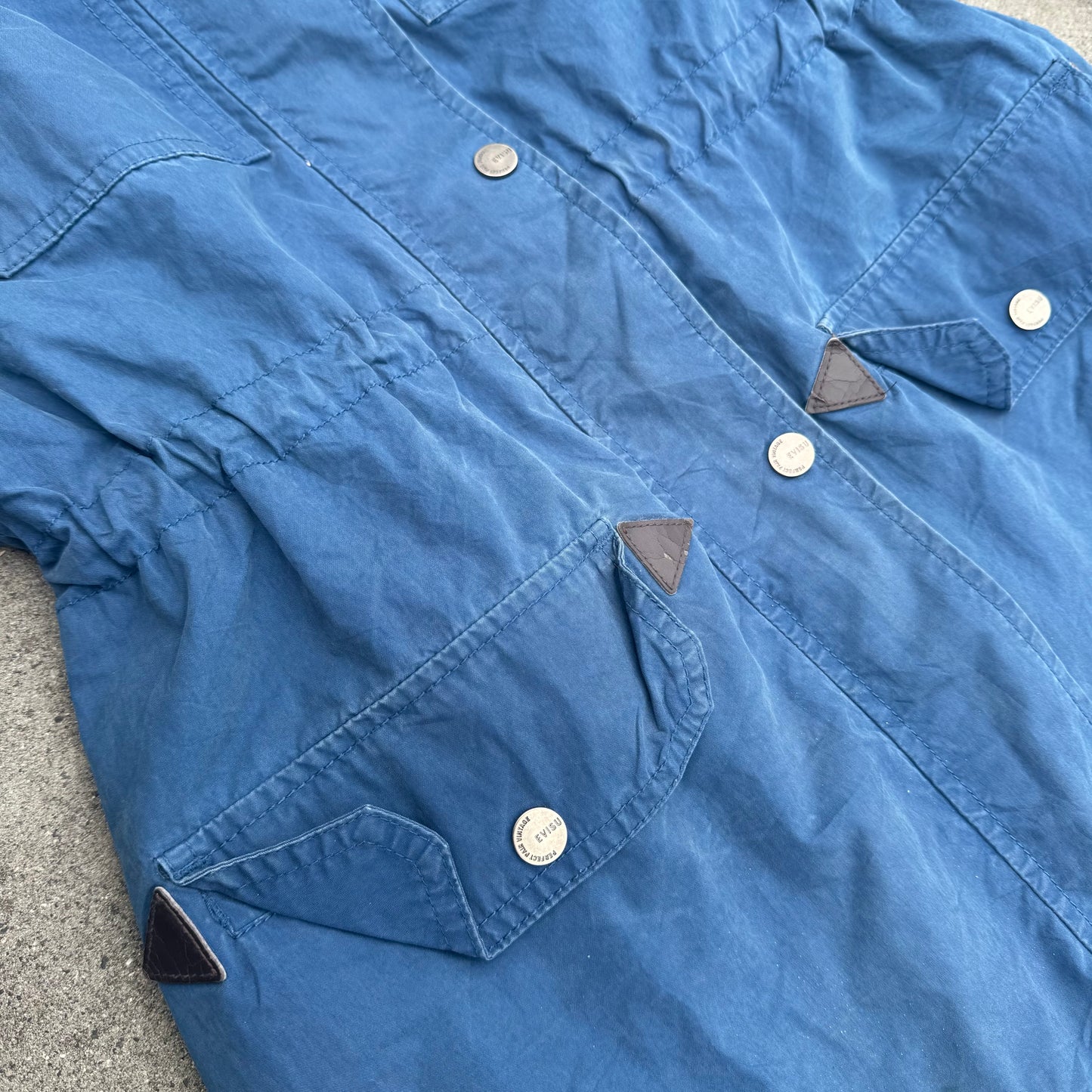 Evisu Japanese blue women’s raincoat