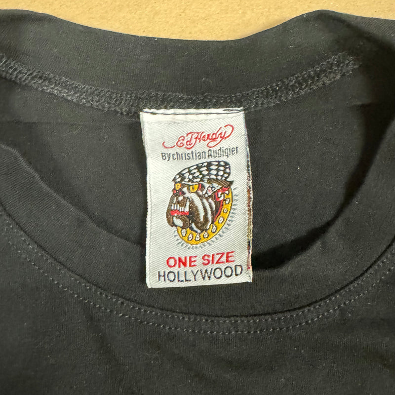 Detailansicht: Mein Shop Black ealge Ed Hardy T-shirt – Logo, Nähte oder Material