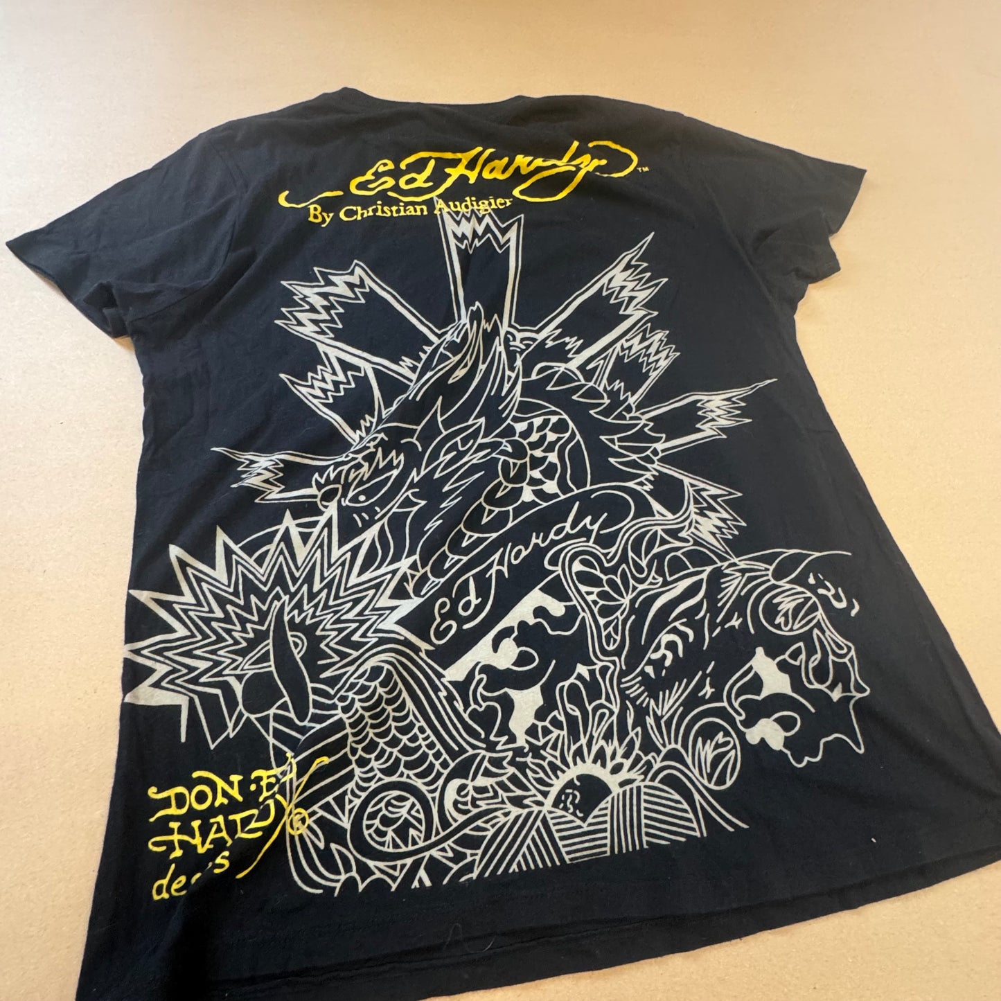 Ed Hardy vintage tiger y2k rhinestones shirt