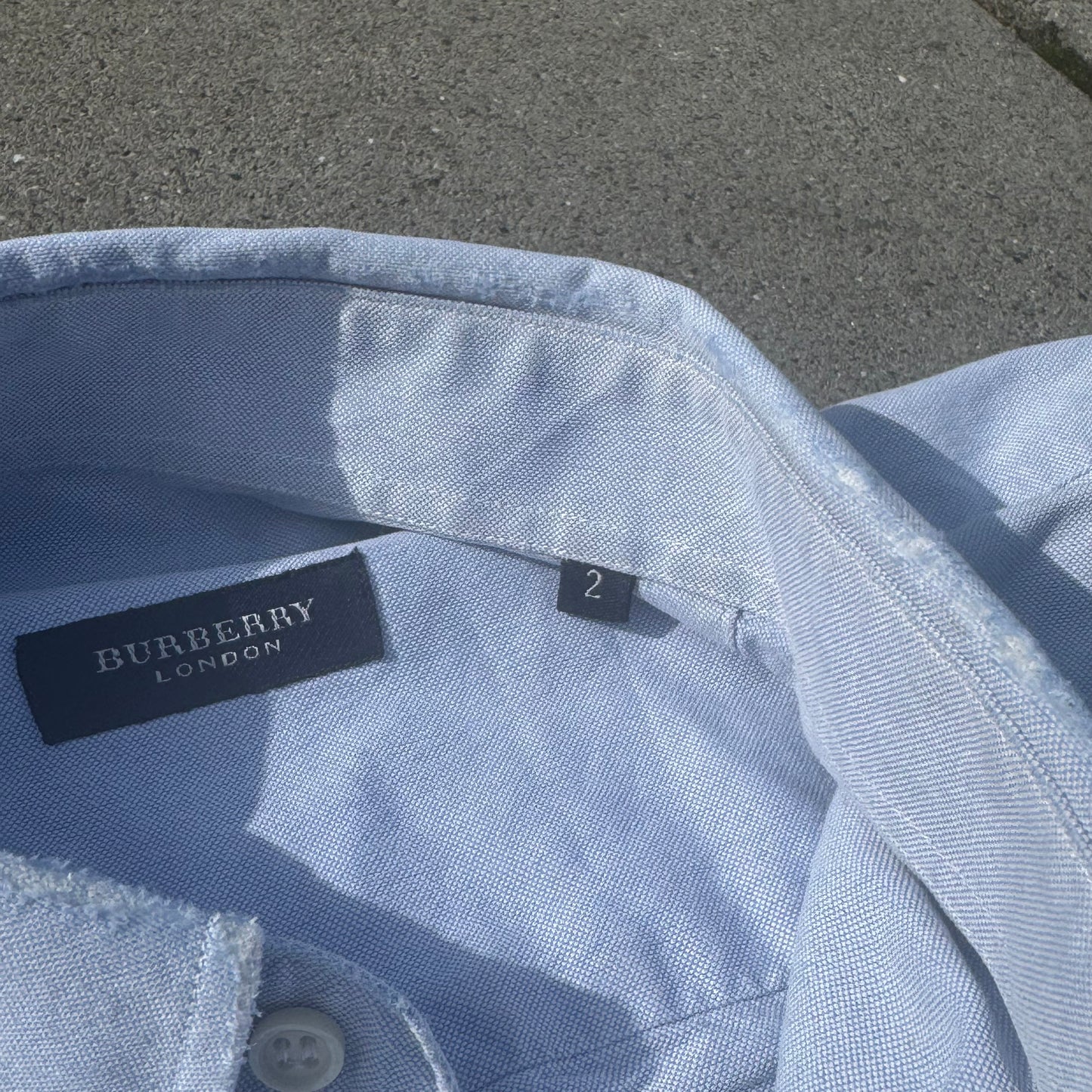 Chemise Burberry London skyblue vintage shirt