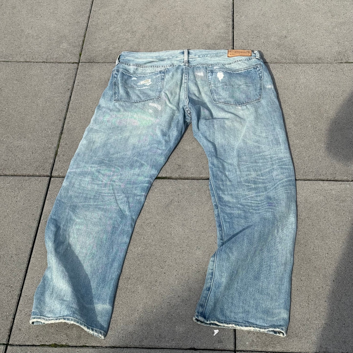 Polo Ralph Lauren custom made ripped military jeans