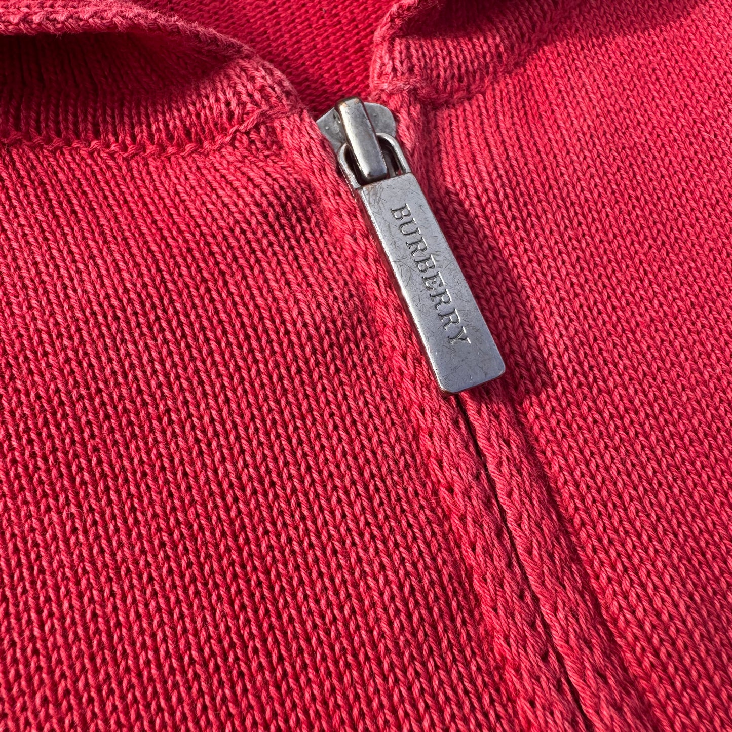 Burberry London vintage knitted zip-up