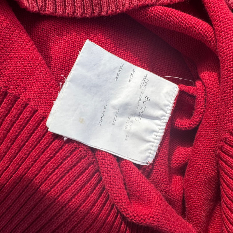 Detailansicht: Sourced limited accessories and clothes Burberry London vintage knitted zip-up – Logo, Nähte oder Material