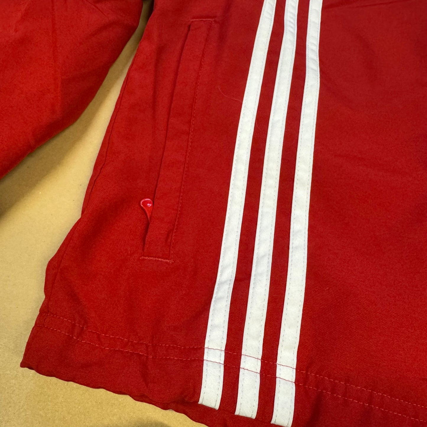 Vintage Adidas black and red track jacket