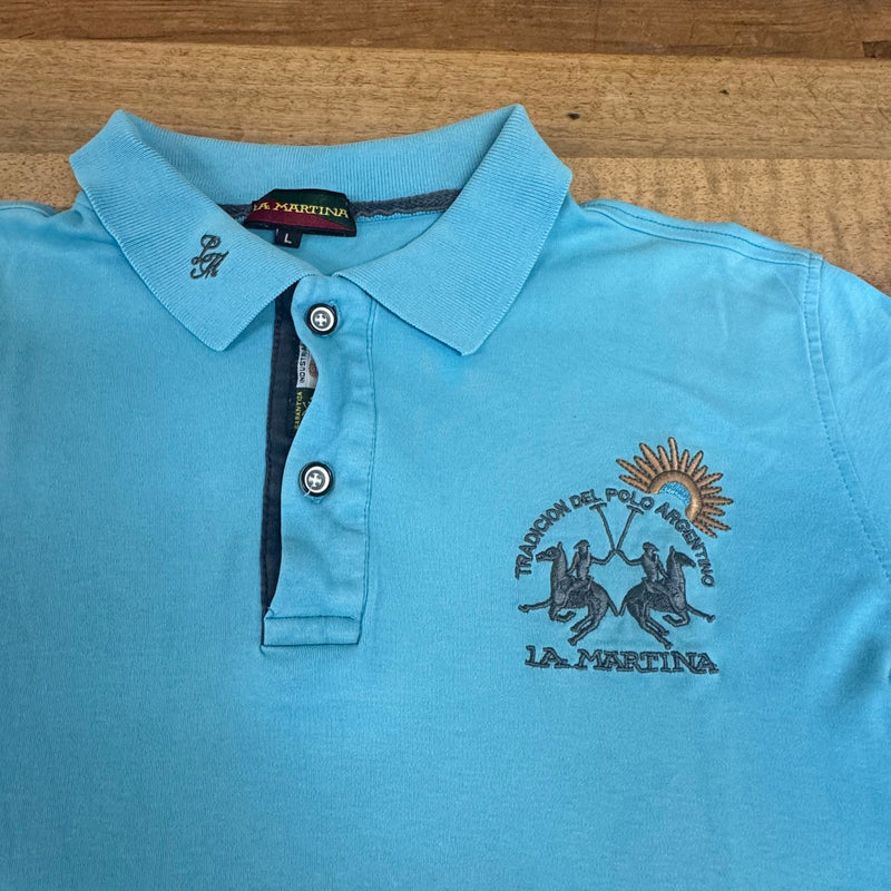 Detailansicht: Sourced limited accessories and clothes La Martina Argentina polo shirt – Logo, Nähte oder Material