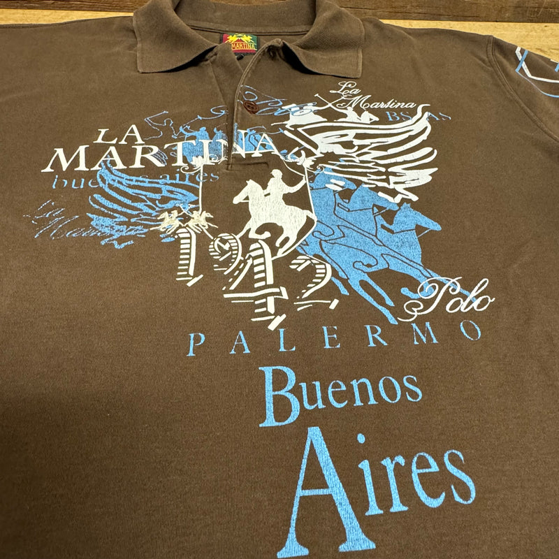 Detailansicht: Sourced limited accessories and clothes La Martina Buenos Aires polo – Logo, Nähte oder Material