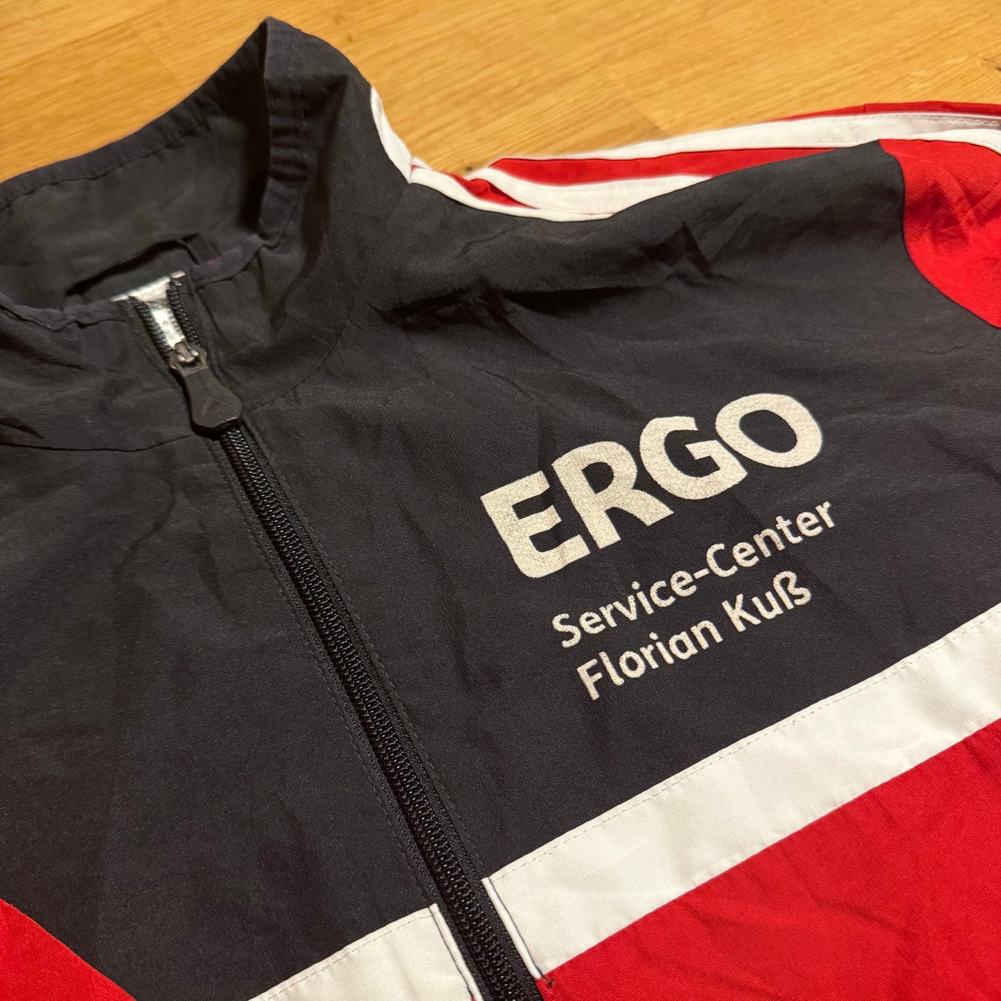 Adidas Ergo red vintage football track jacket