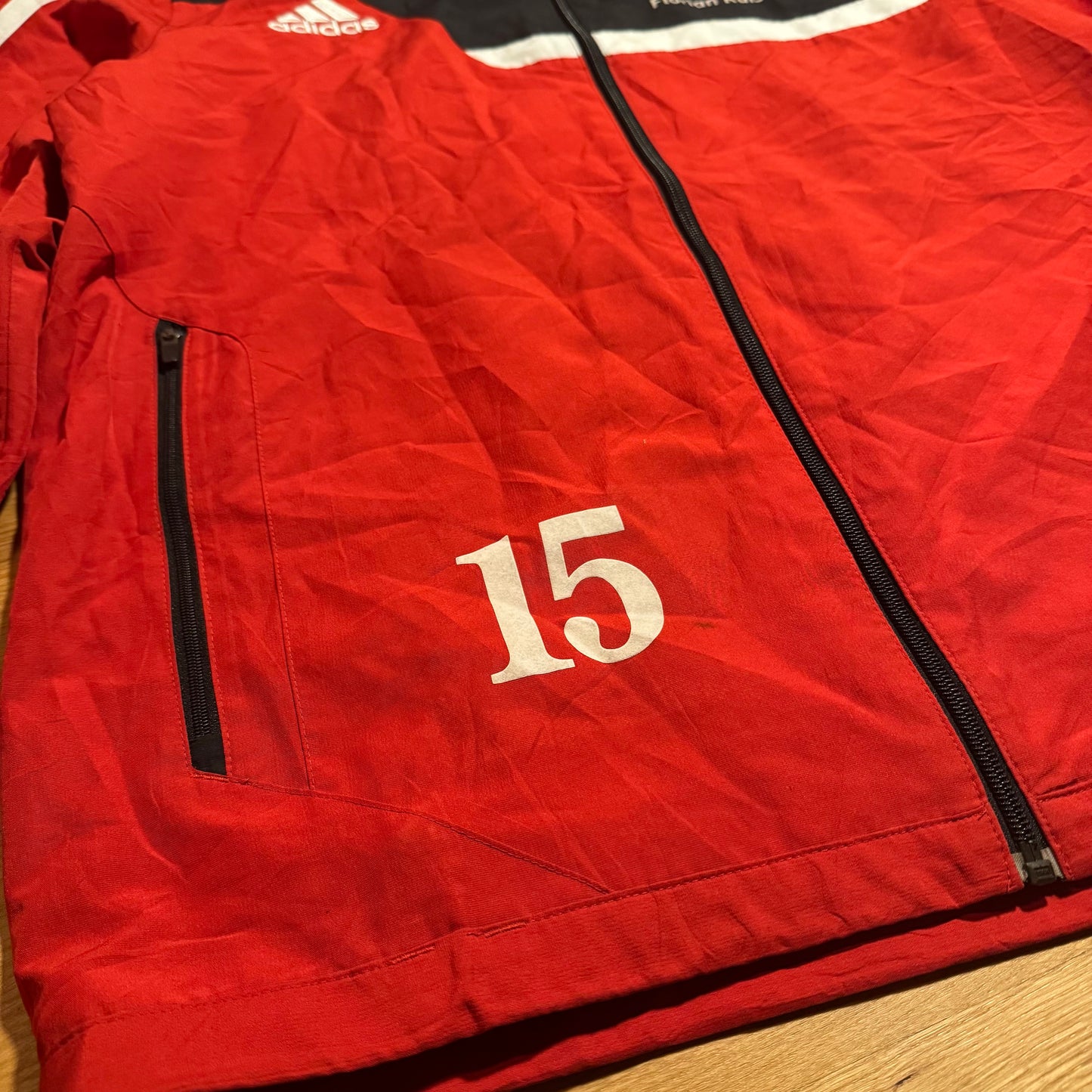 Adidas Ergo red vintage football track jacket
