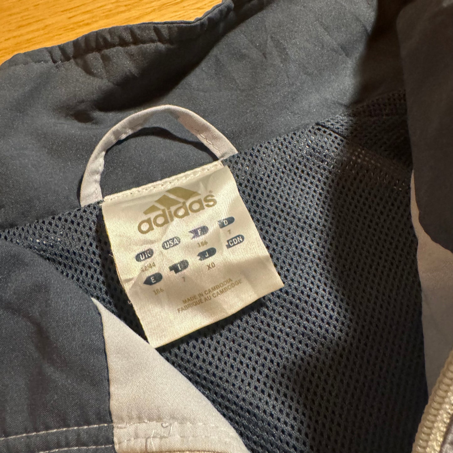 Vintage Adidas grey 90s track jacket