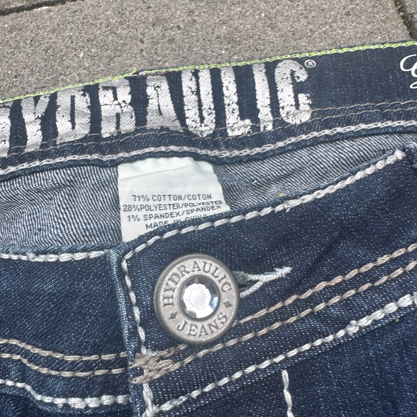 Hydraulic slim boot y2k embroidered jeans