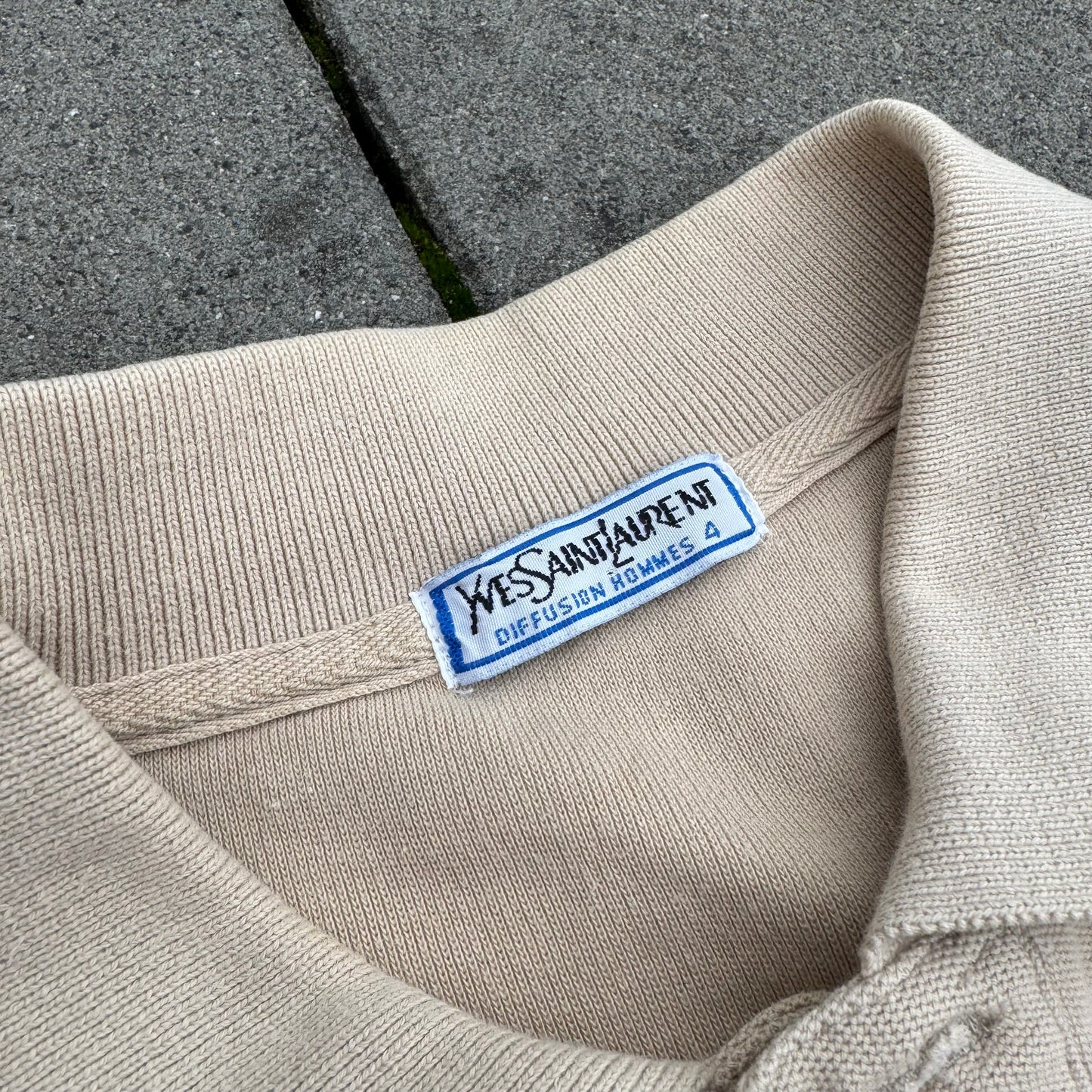 Yves Saint Laurent vintage beige polo