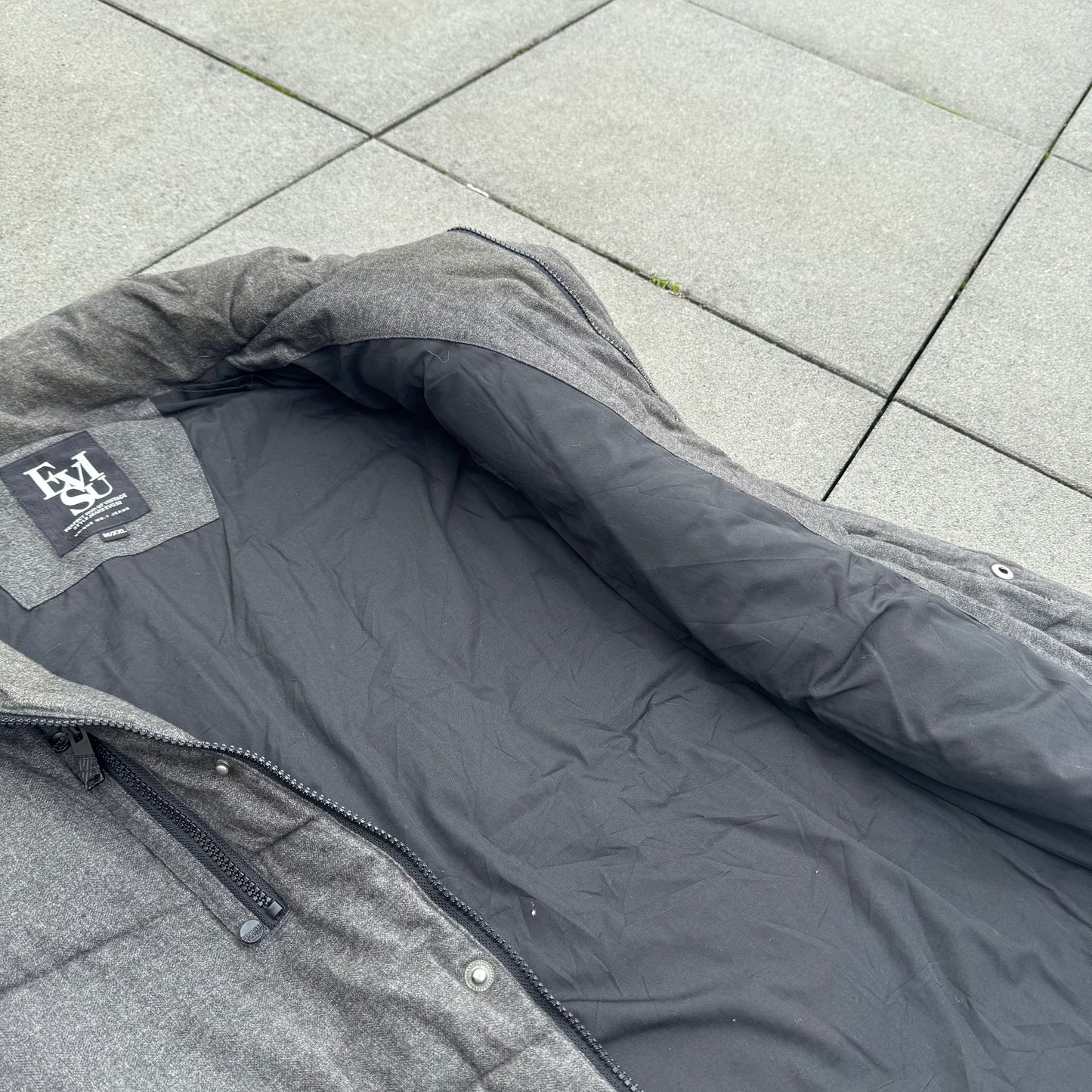Evisu grey winter vest