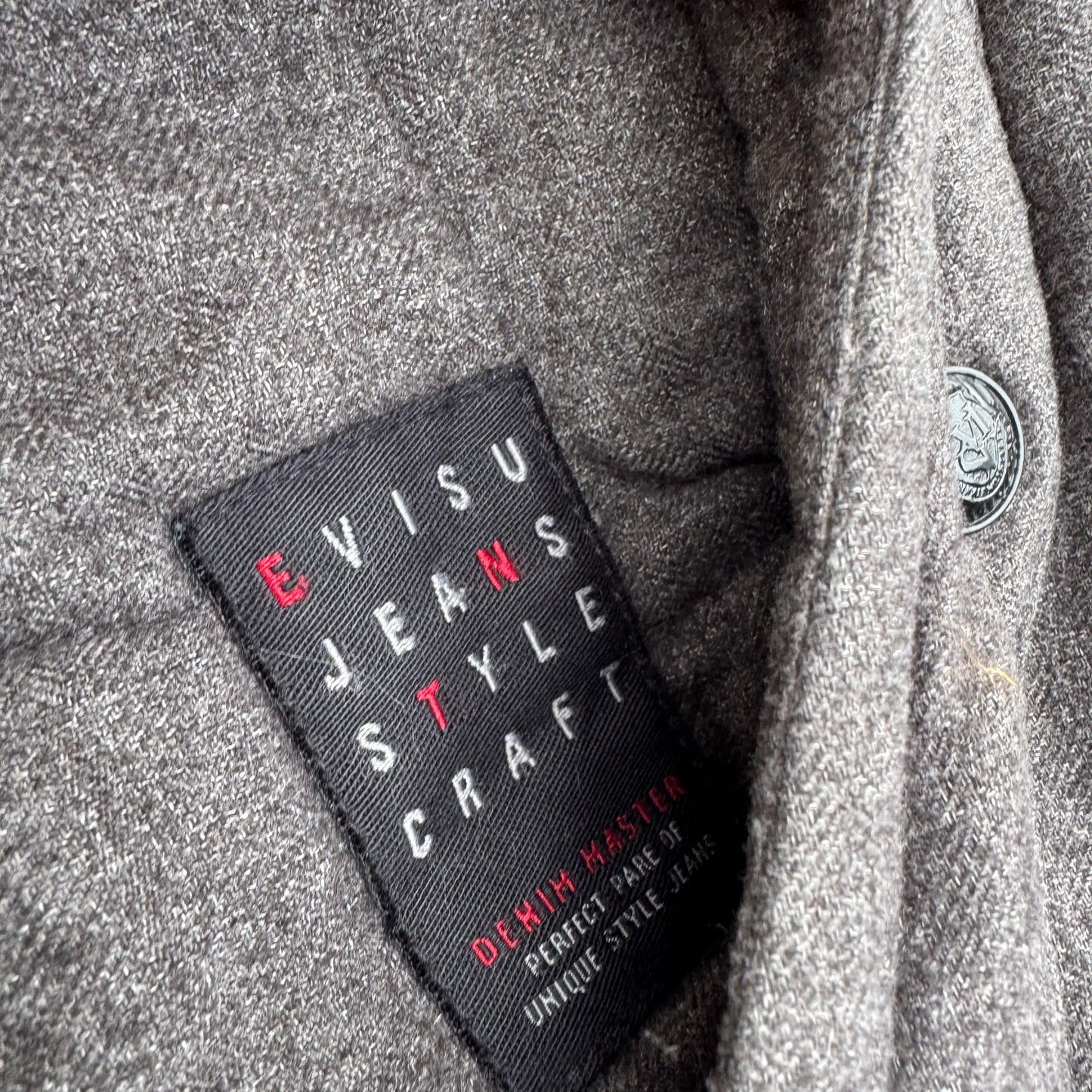 Evisu grey winter vest