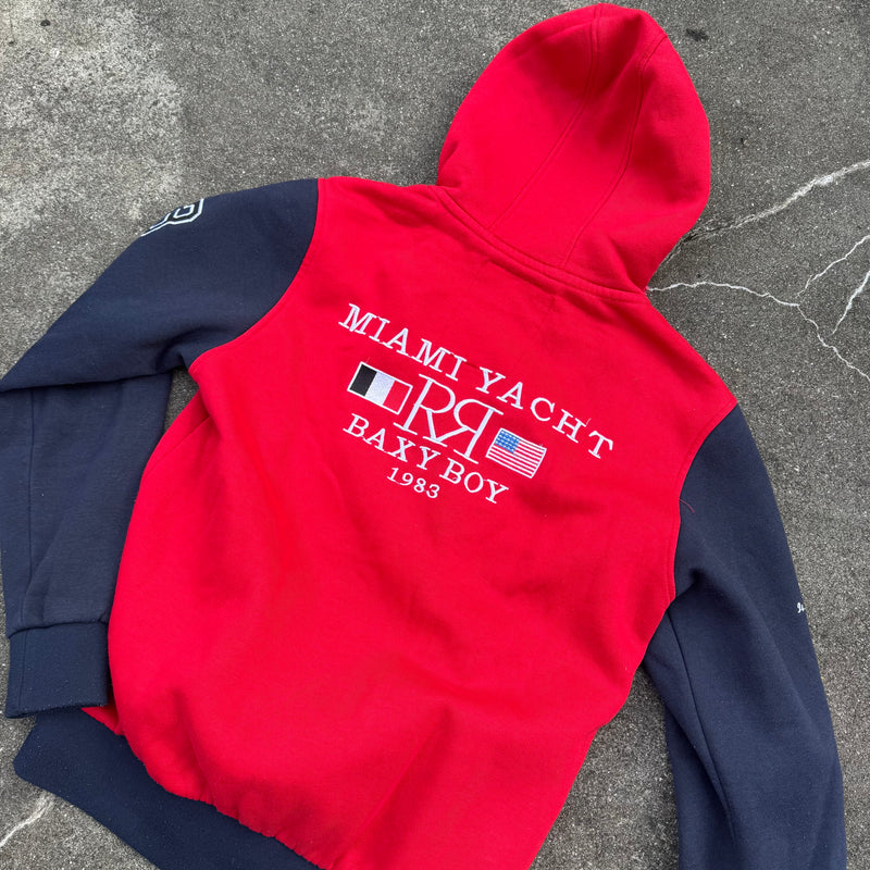 Detailansicht: Sourced limited accessories and clothes New York Polo by Baxyboy zipped hoodie – Logo, Nähte oder Material