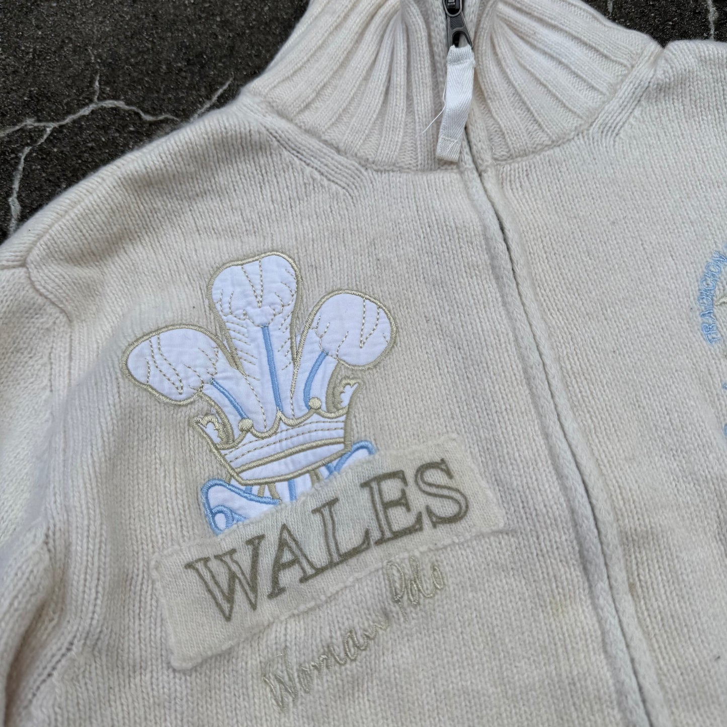 La Martina Wales vintage knitted zip-up