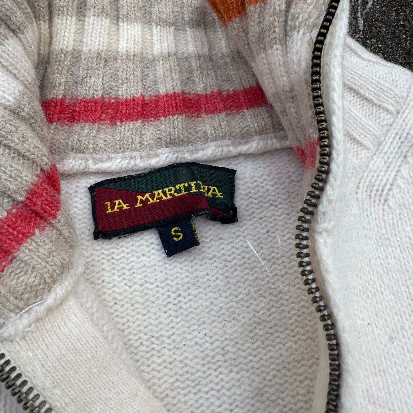 La Martina Wales vintage knitted zip-up