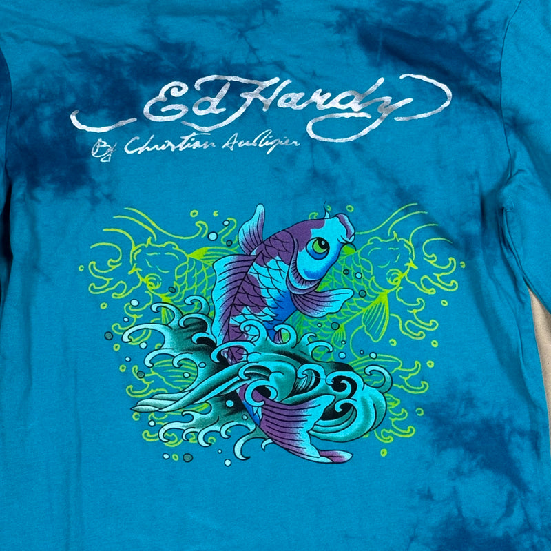 Detailansicht: Sourced limited accessories and clothes Ed Hardy printed graphic long-sleeve – Logo, Nähte oder Material