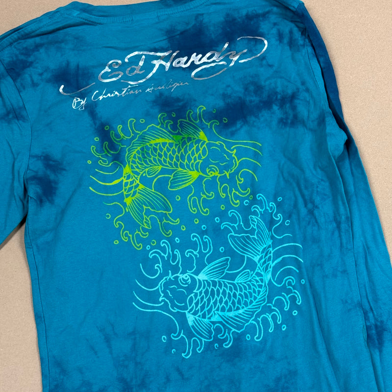 Detailansicht: Sourced limited accessories and clothes Ed Hardy printed graphic long-sleeve – Logo, Nähte oder Material