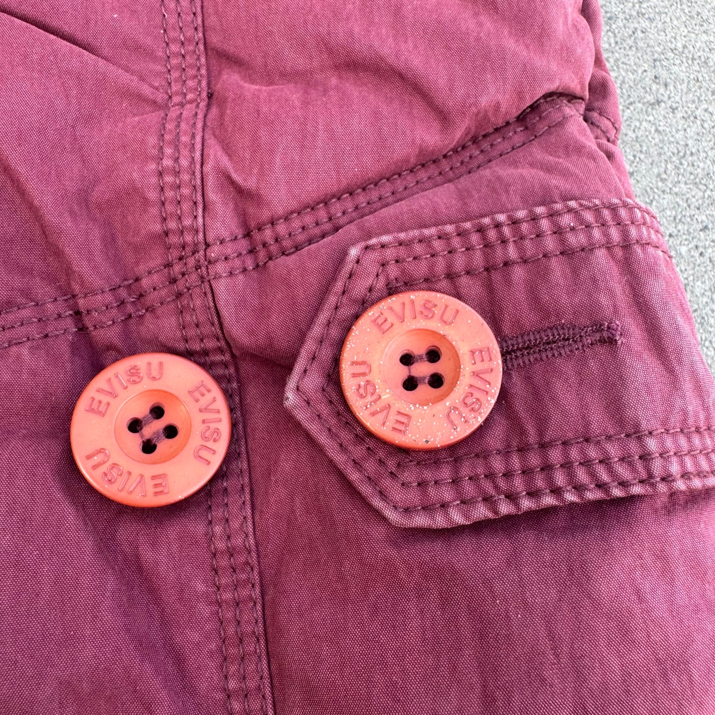 Evisu vintage burgundy winter vest