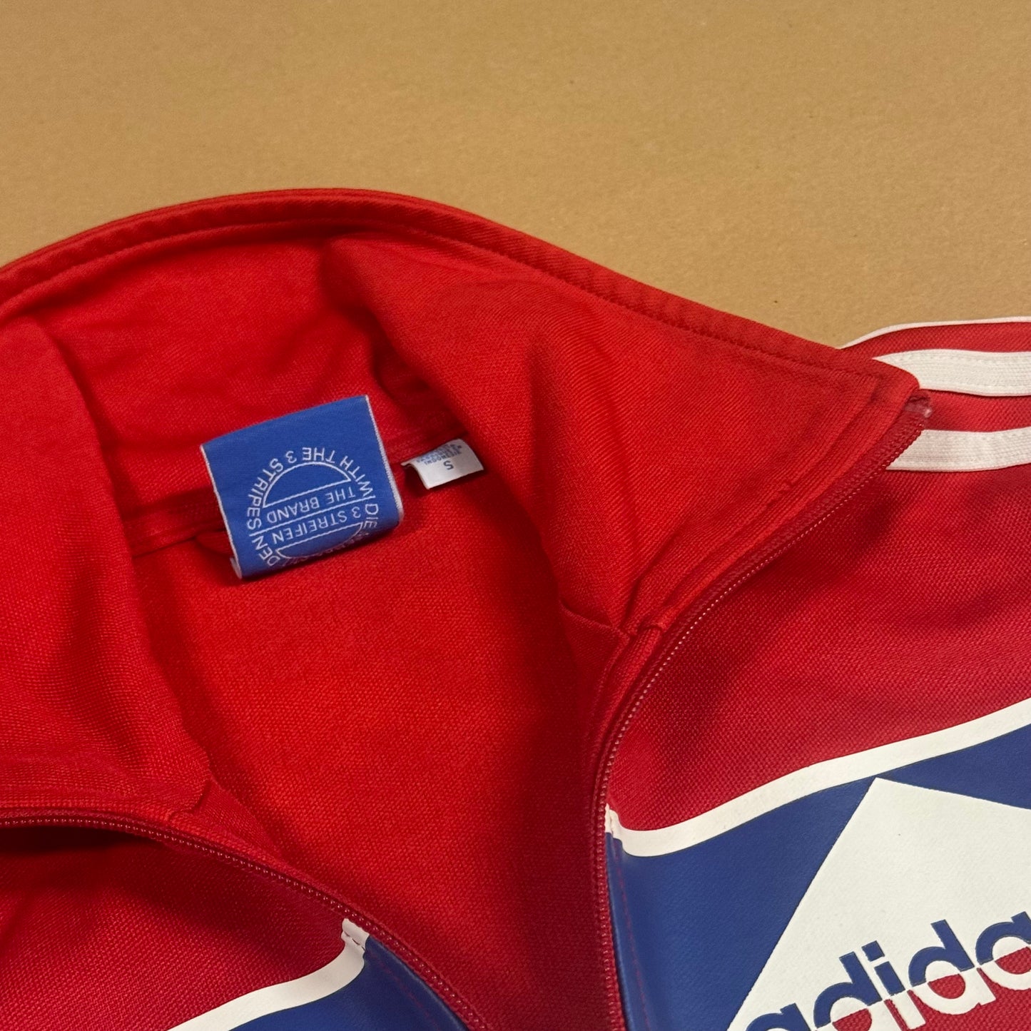 Adidas vintage 90s retro red track jacket