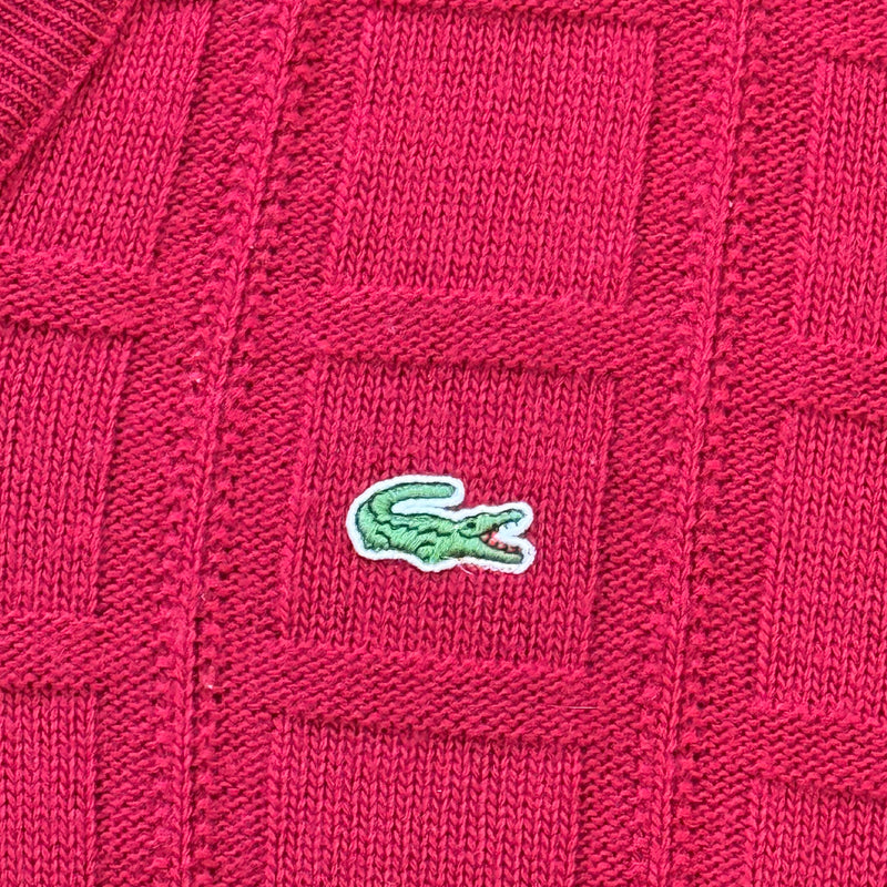 Detailansicht: Sourced limited accessories and clothes Lacoste knitted sweatshirt – Logo, Nähte oder Material