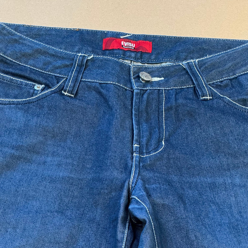 Detailansicht: Sourced limited accessories and clothes Evisu straight leg jeans – Logo, Nähte oder Material