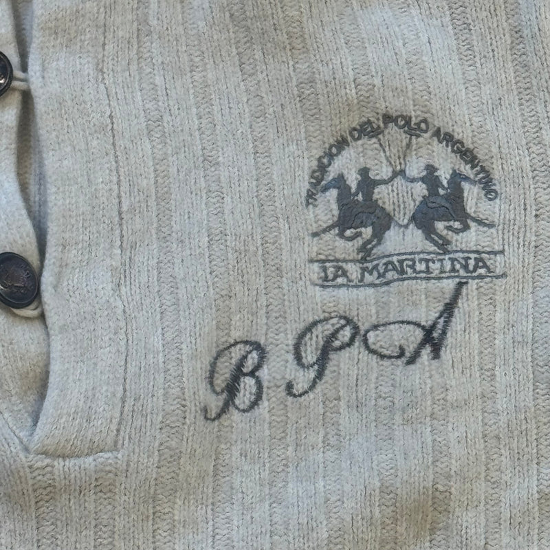 Detailansicht: Sourced limited accessories and clothes Knitted La Martina roll-neck jumper used – Logo, Nähte oder Material