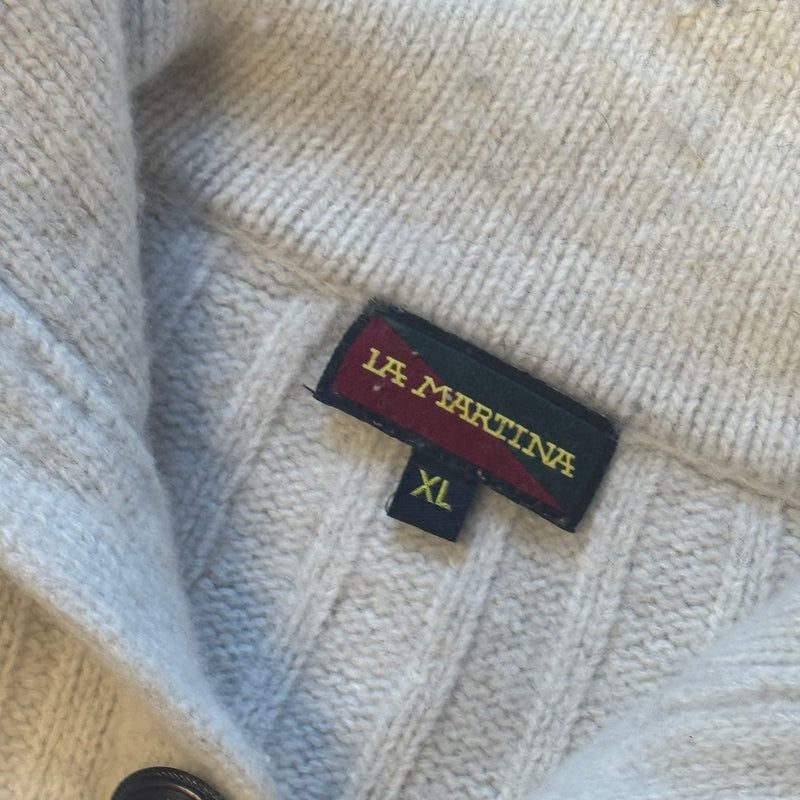 Detailansicht: Sourced limited accessories and clothes Knitted La Martina roll-neck jumper used – Logo, Nähte oder Material