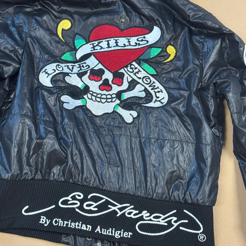 Detailansicht: Sourced limited accessories and clothes Ed Hardy stylish jacket y2k used – Logo, Nähte oder Material