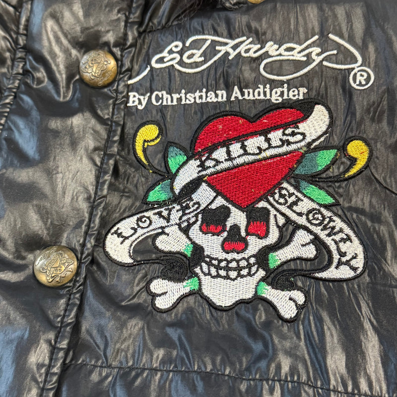 Detailansicht: Sourced limited accessories and clothes Ed Hardy stylish jacket y2k used – Logo, Nähte oder Material