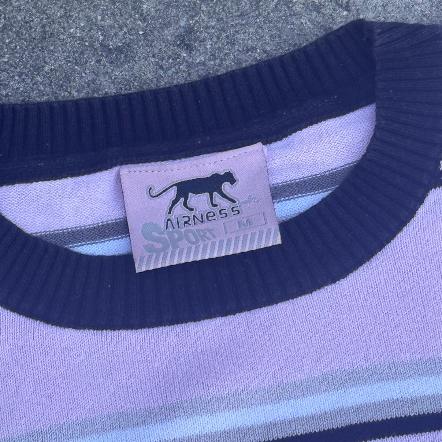 Airness sport retro pink striped sweater