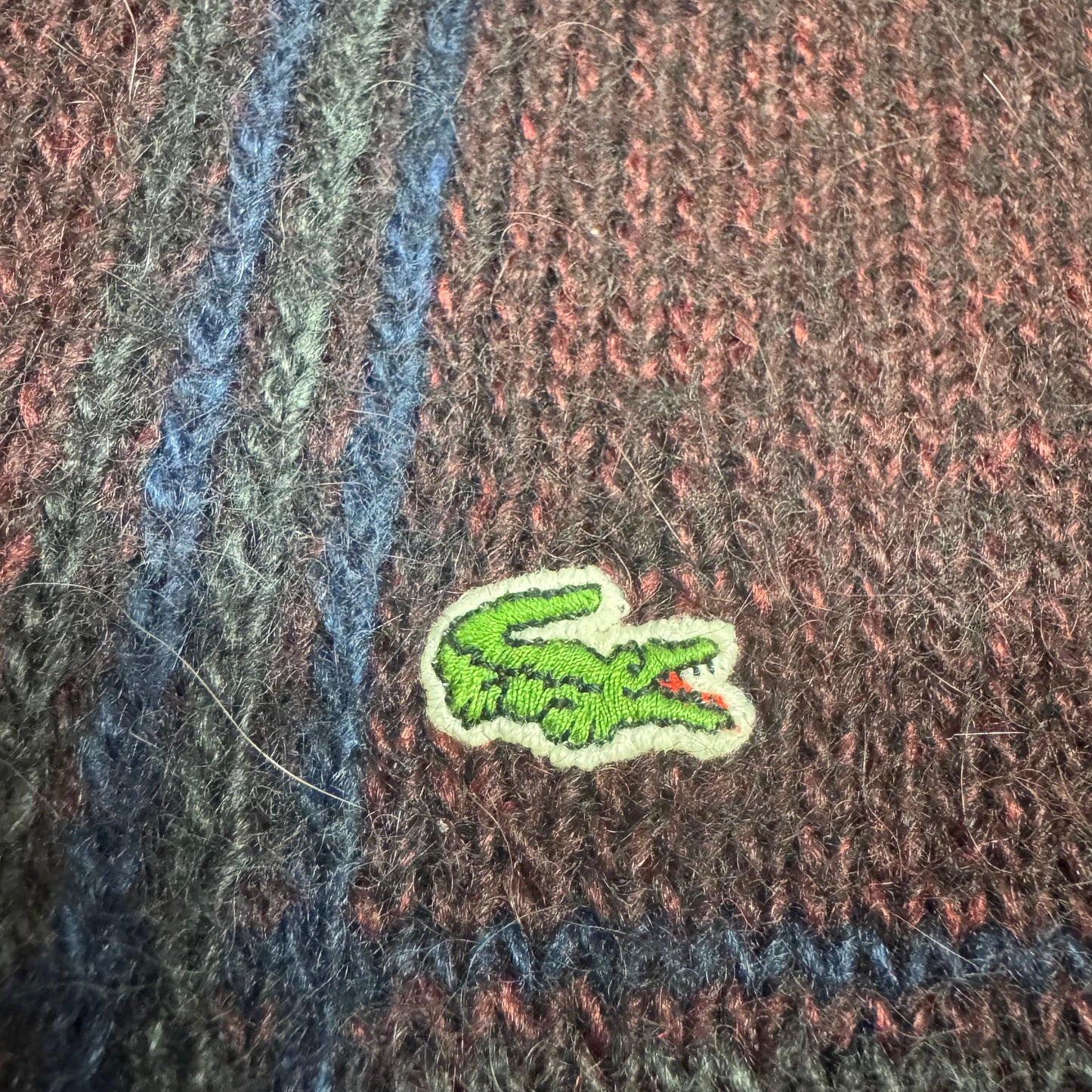 Vintage Lacoste women’s slightly cropped wool sweatshirt