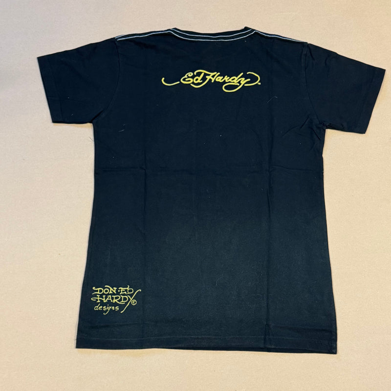 Detailansicht: Sourced limited accessories and clothes Ed Hardy vintage bulldog t-shirt – Logo, Nähte oder Material