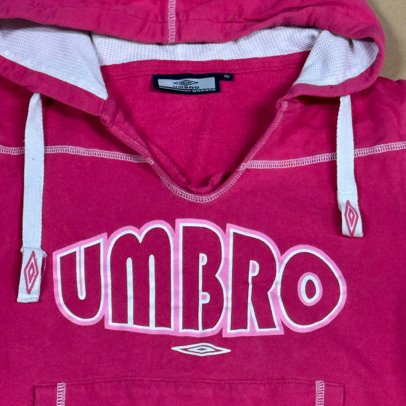 Detailansicht: Sourced limited accessories and clothes Pink Umbro hoodie – Logo, Nähte oder Material