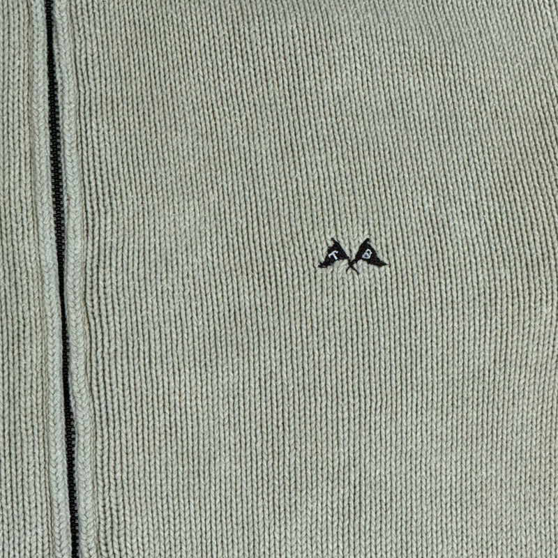 Detailansicht: Sourced limited accessories and clothes Burberry knitted zip-up – Logo, Nähte oder Material