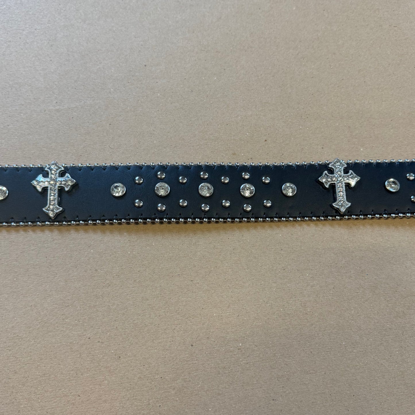Y2K belt with rhinestone details