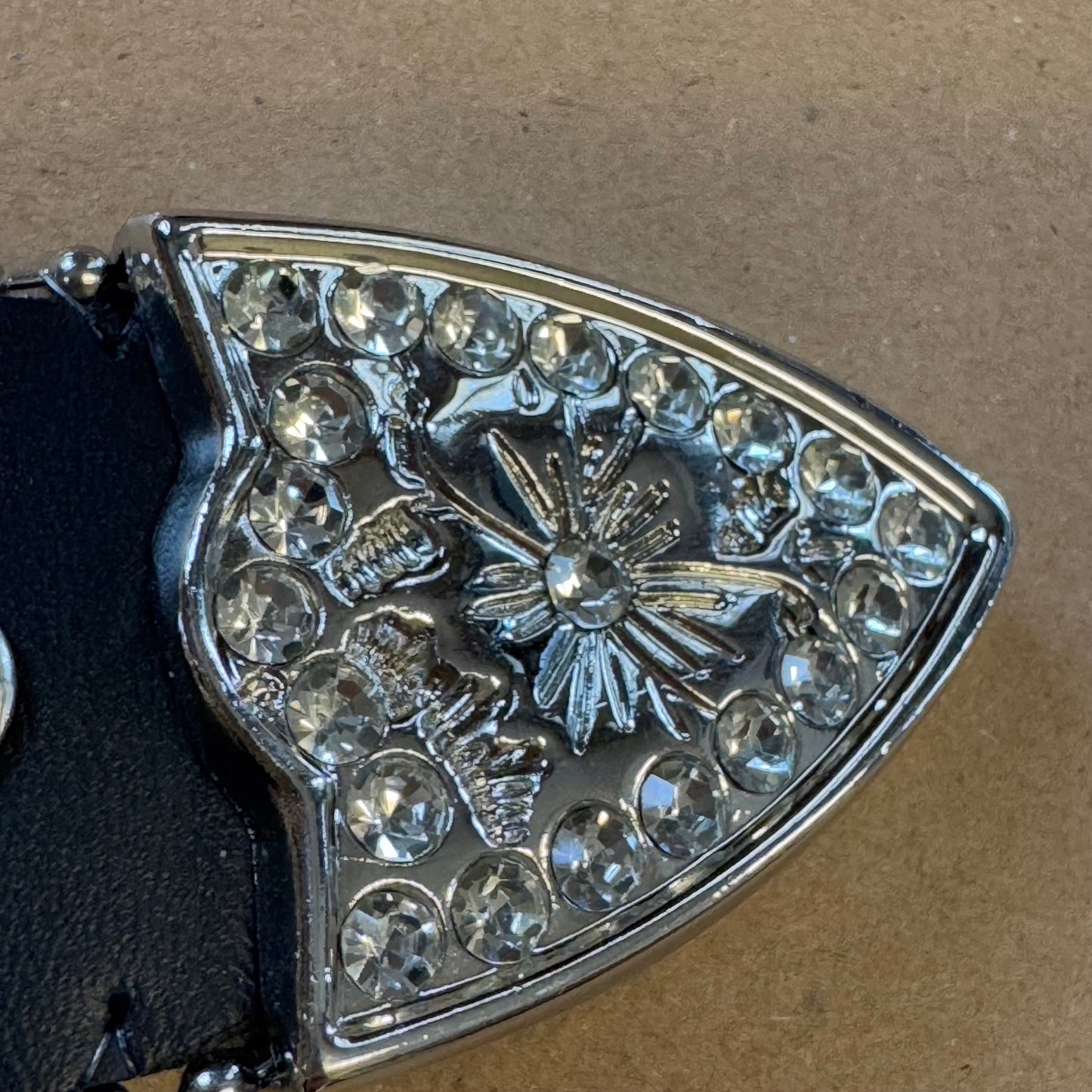 Y2K belt with rhinestone details