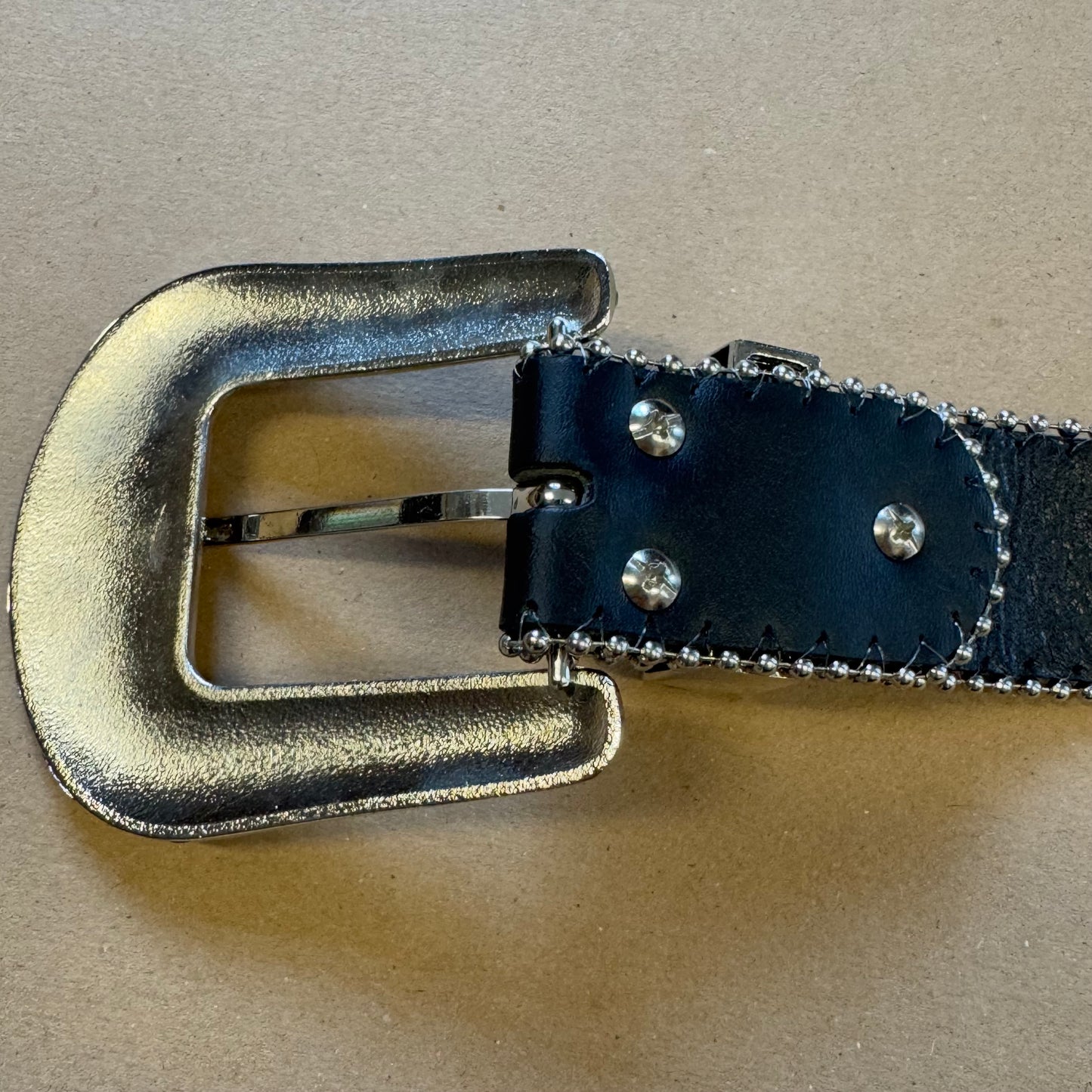 Y2K belt with rhinestone details